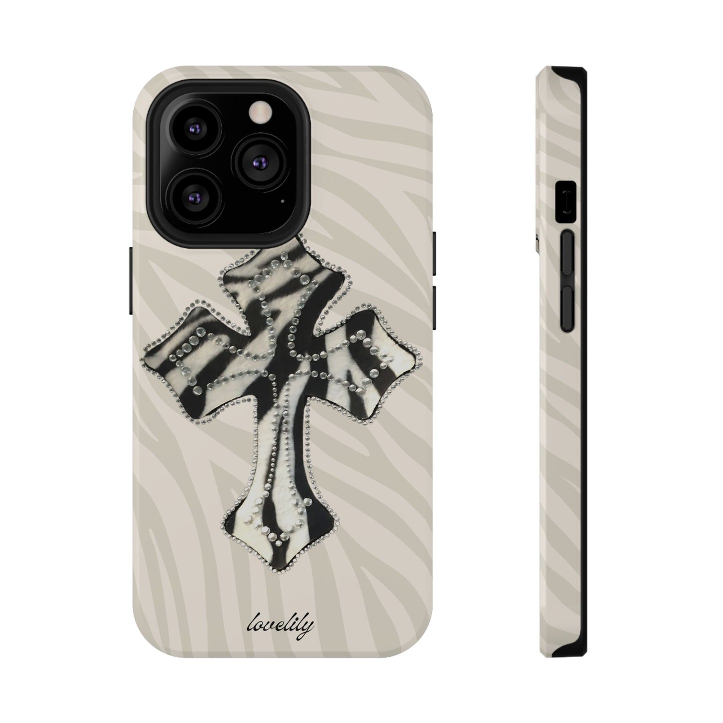 zebra cross stacked phone case