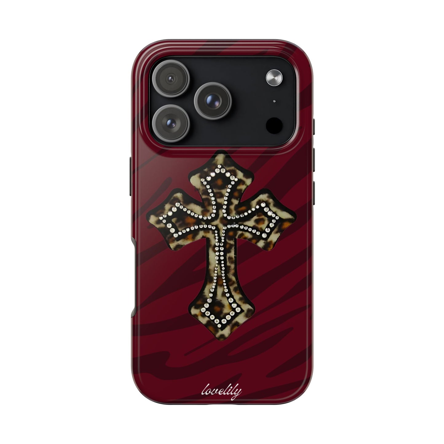 red cross stacked phone case