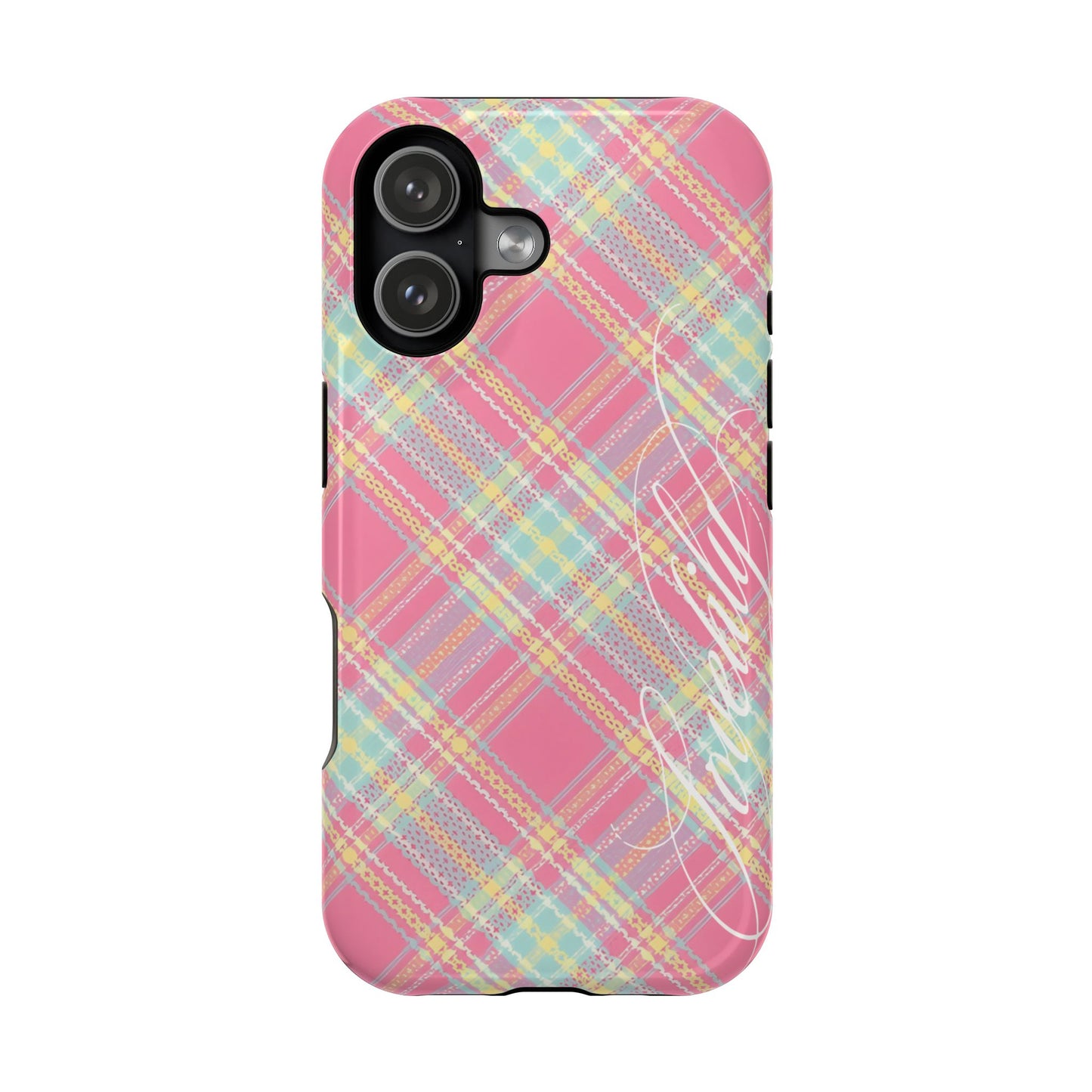 MAGSAFE plaid colorful! stacked phone case