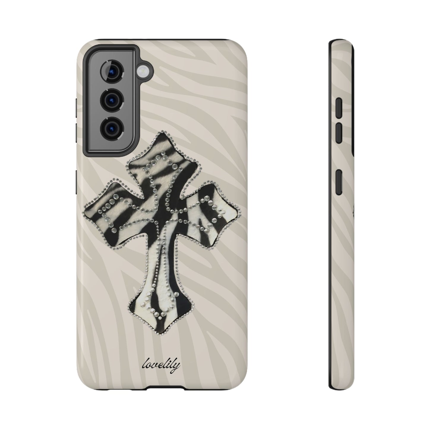 zebra cross stacked phone case