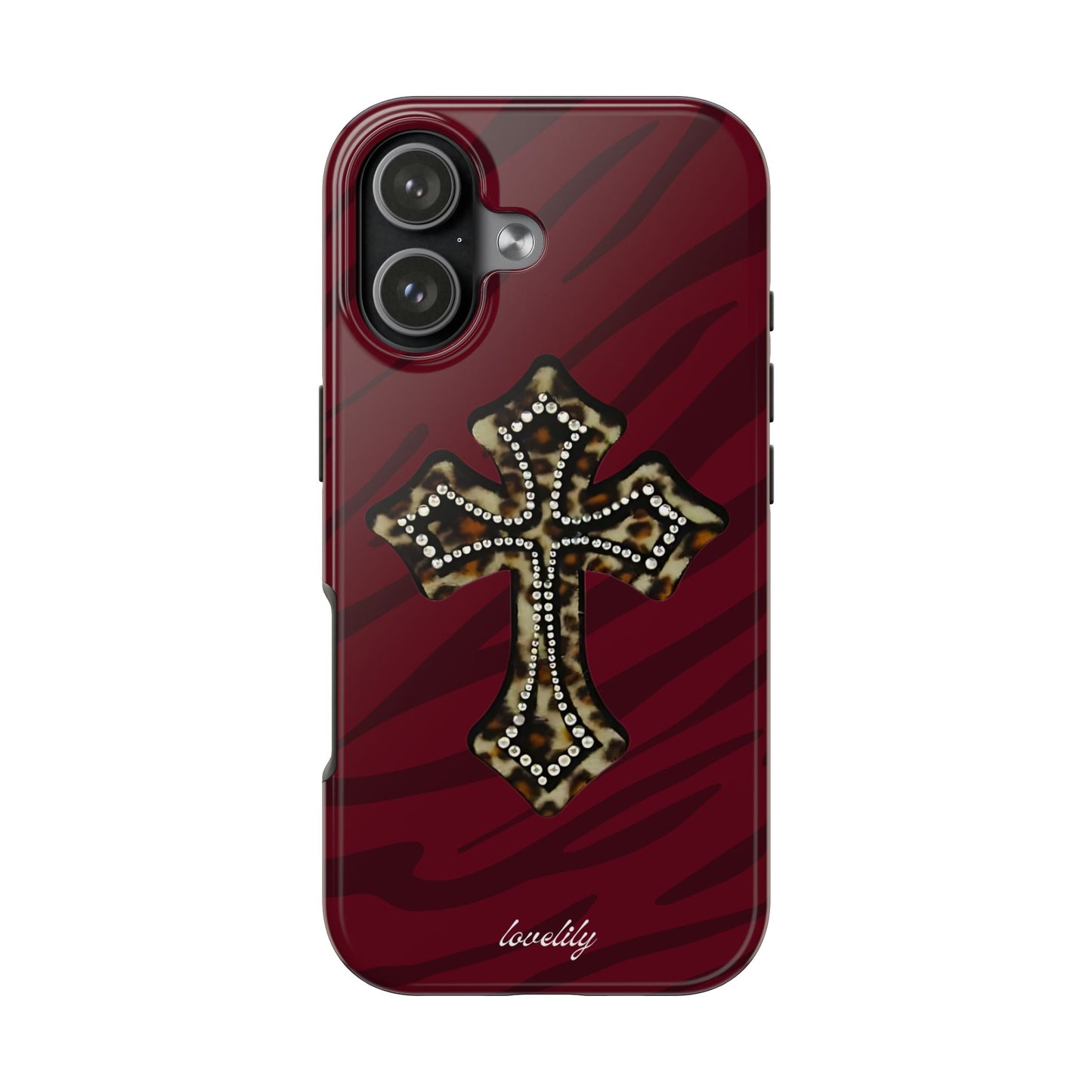 red cross stacked phone case