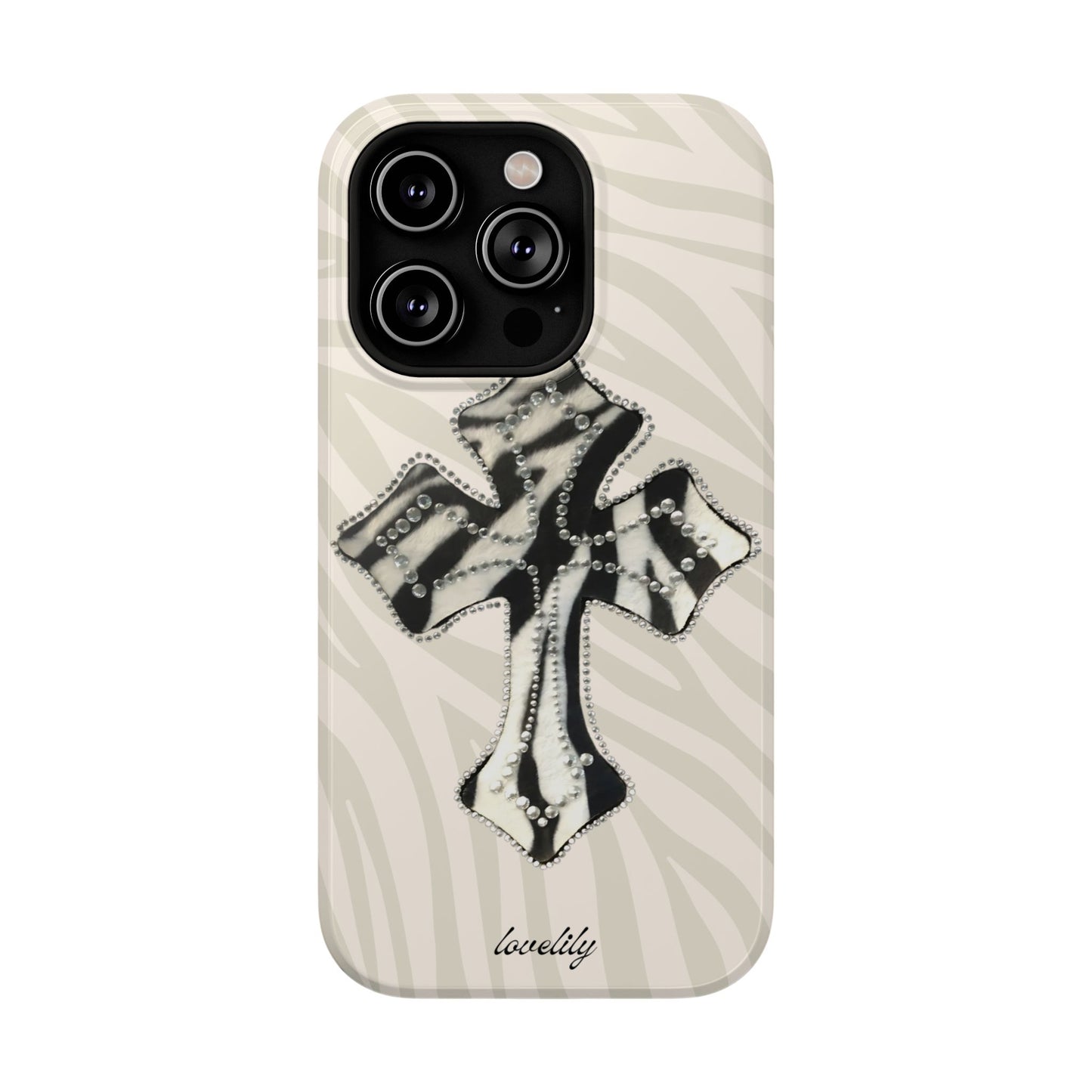 zebra cross stacked phone case