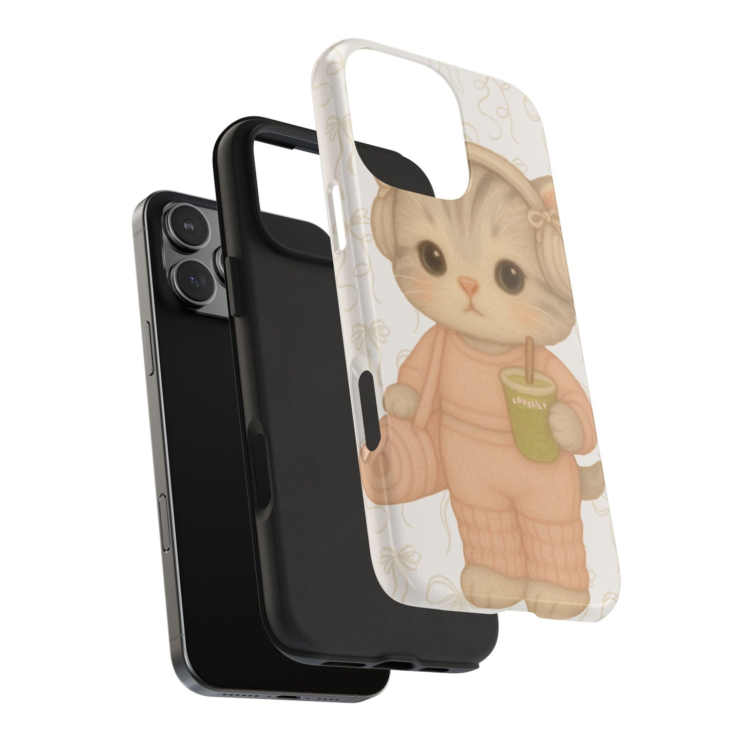 pilates kitty! stacked phone case