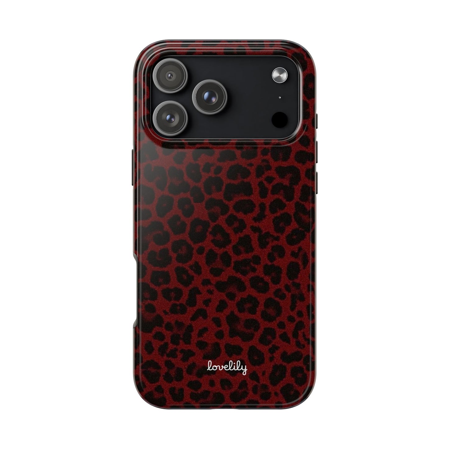 dark leopard stacked phone case
