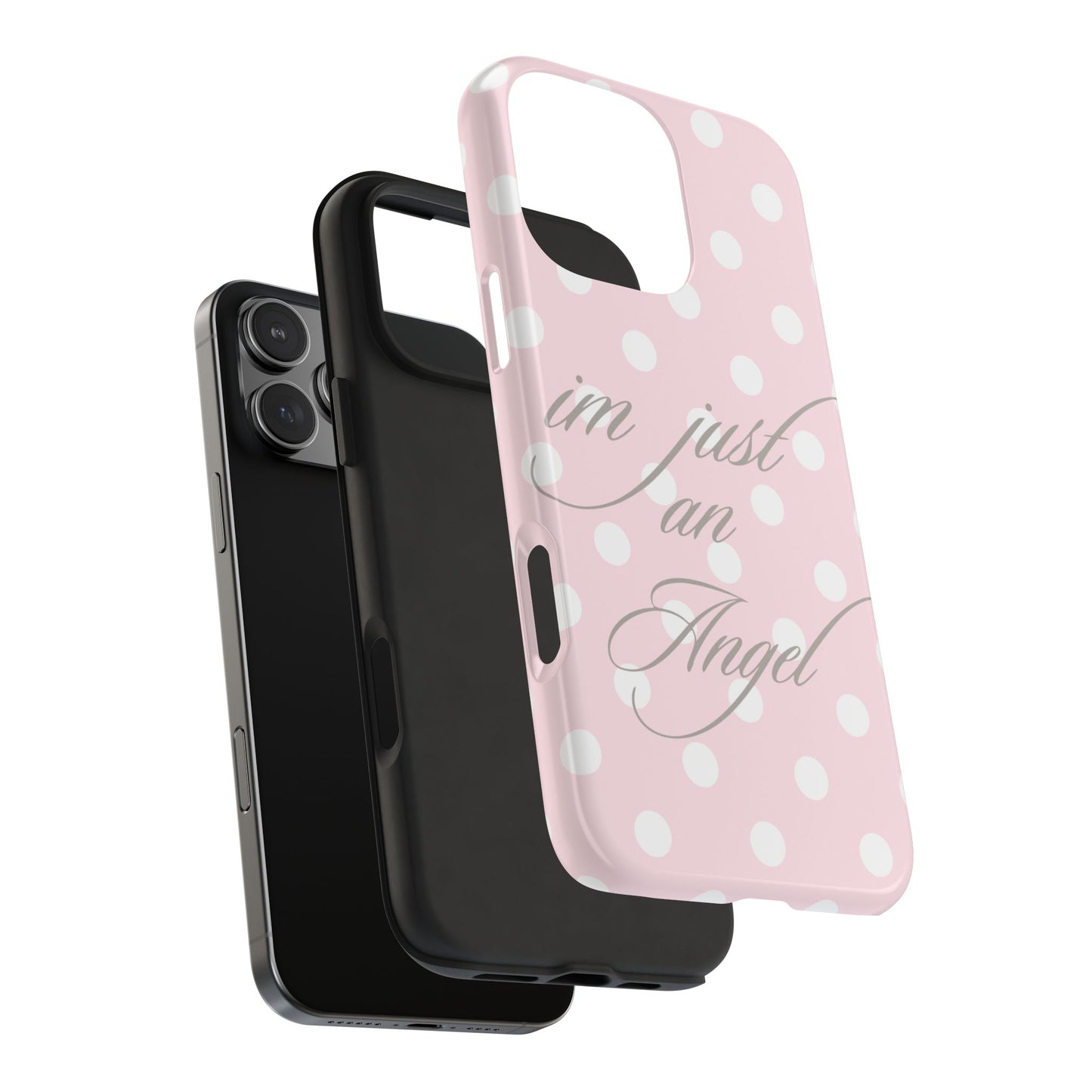 im just an angel stacked phone case