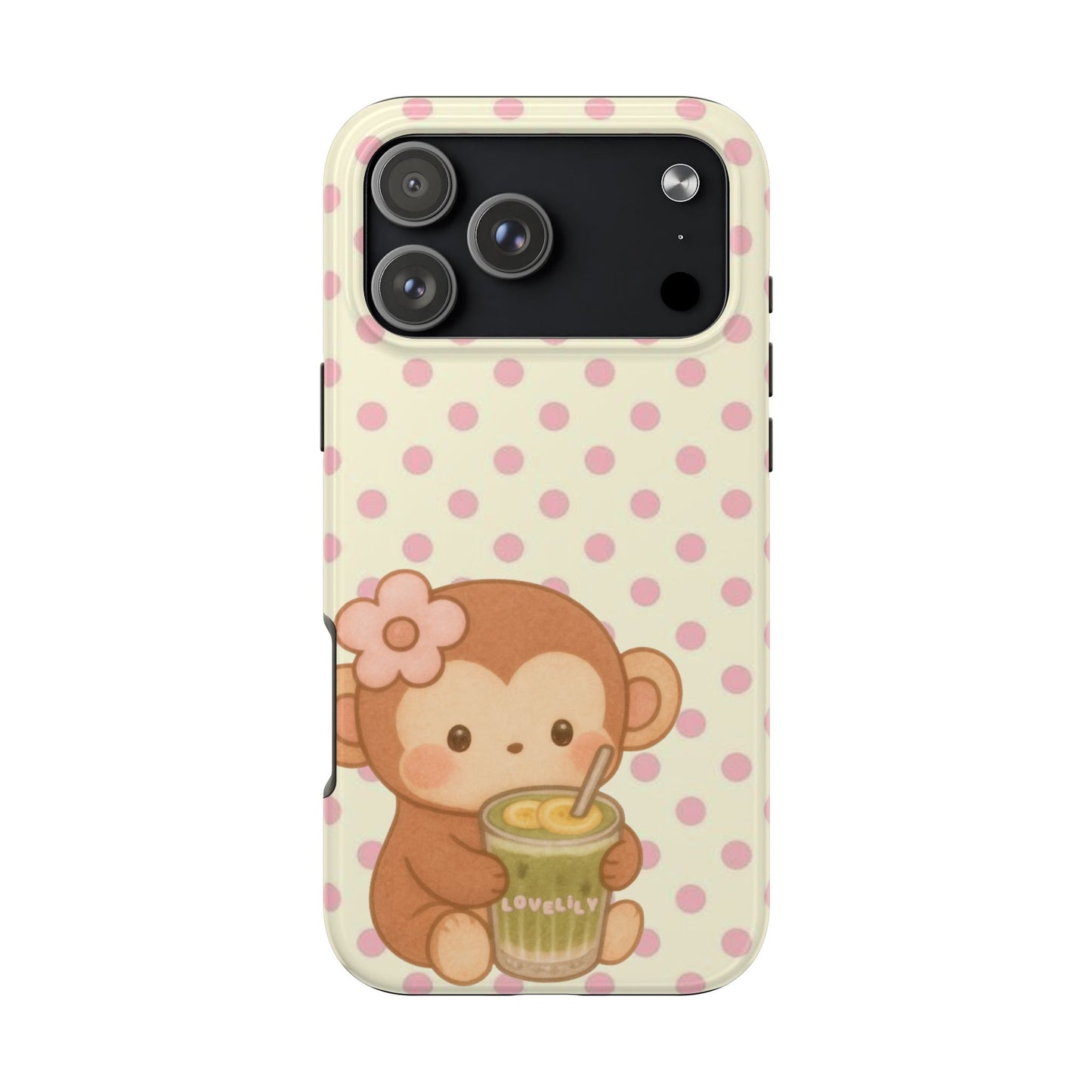 banana matcha monkey! stacked phone case
