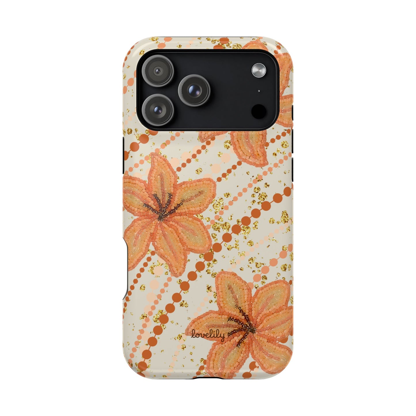 MAGSAFE beaded lily stacked phone case