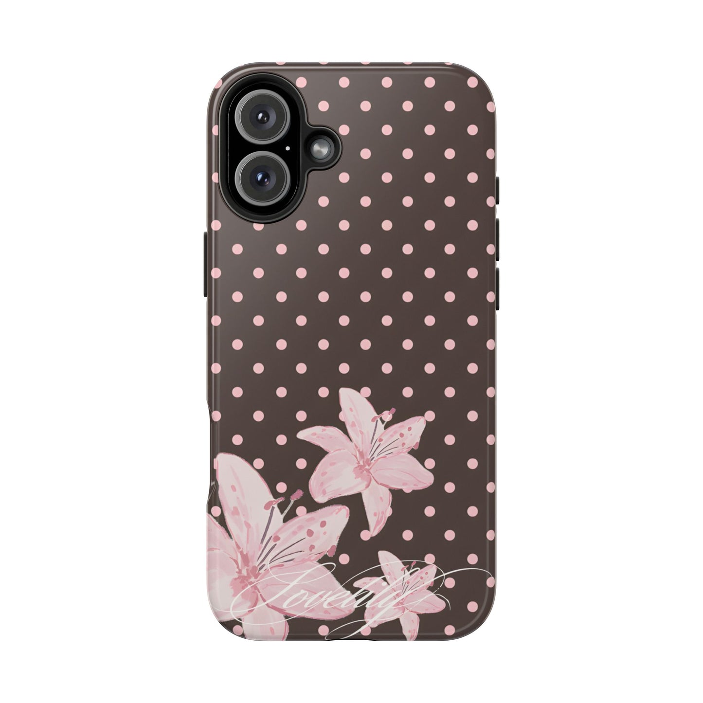 simple polka flowers! stacked phone case