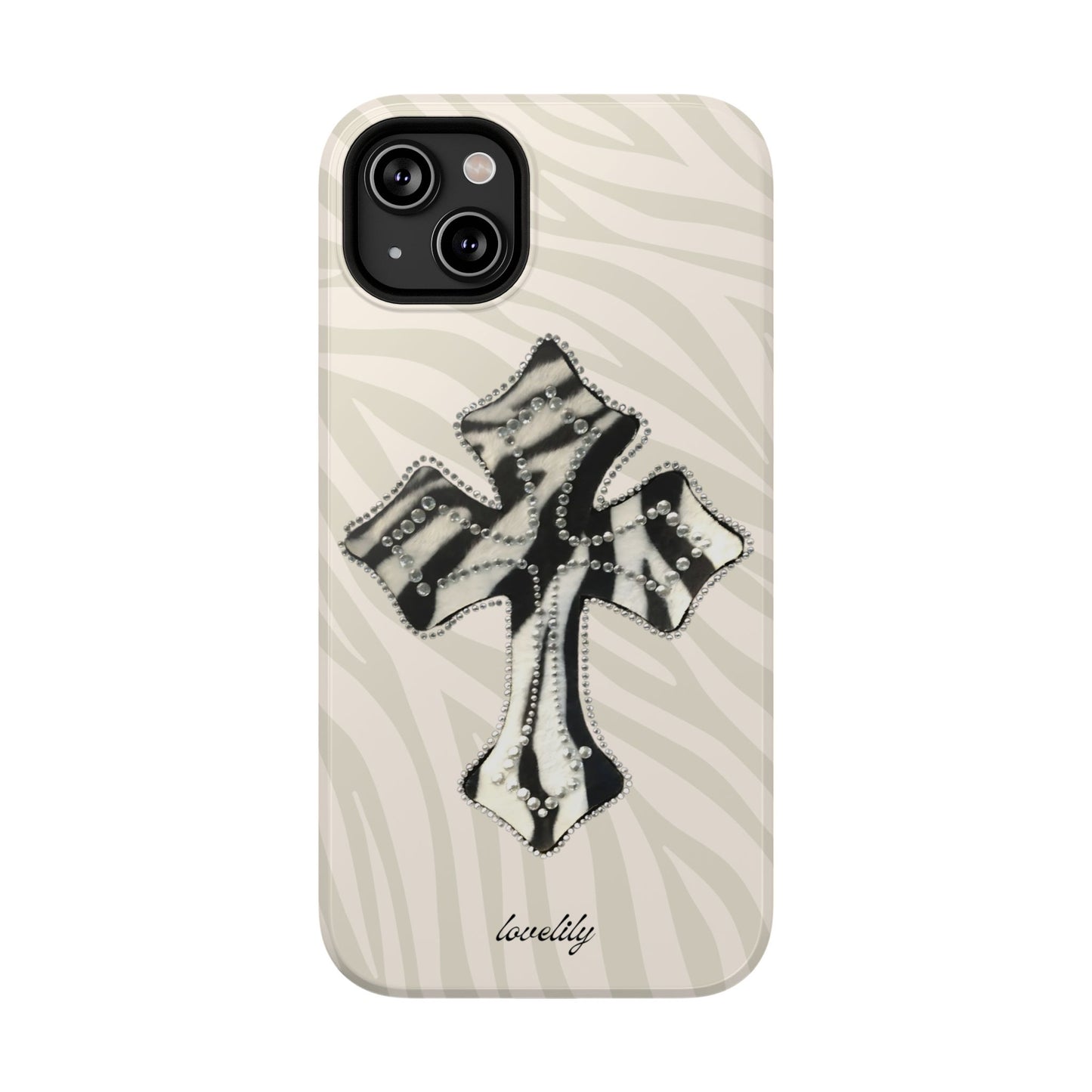 zebra cross stacked phone case