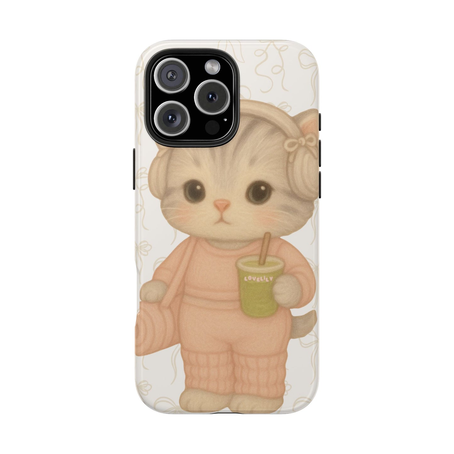 pilates kitty! stacked phone case