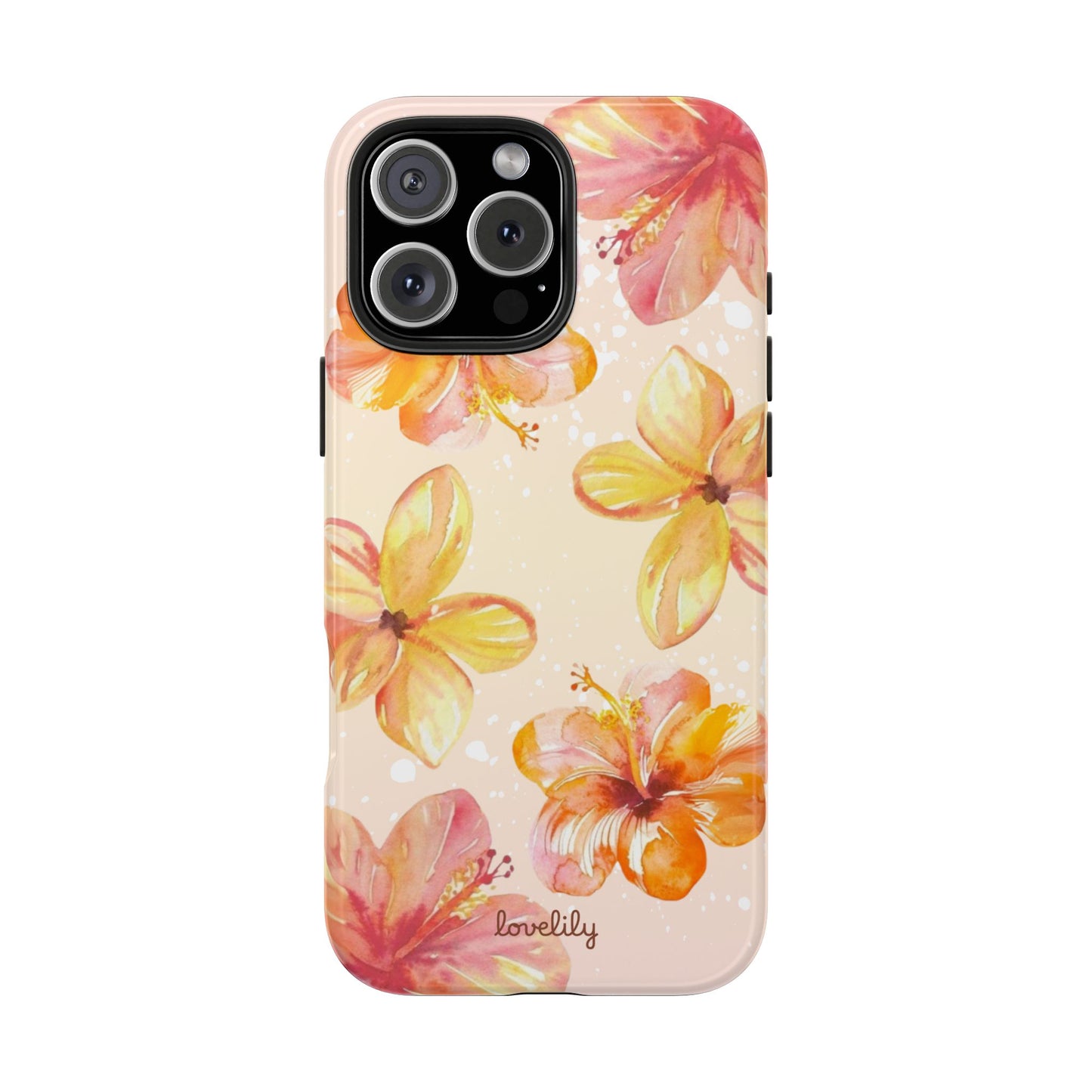 watercolor hibiscus stacked phone case