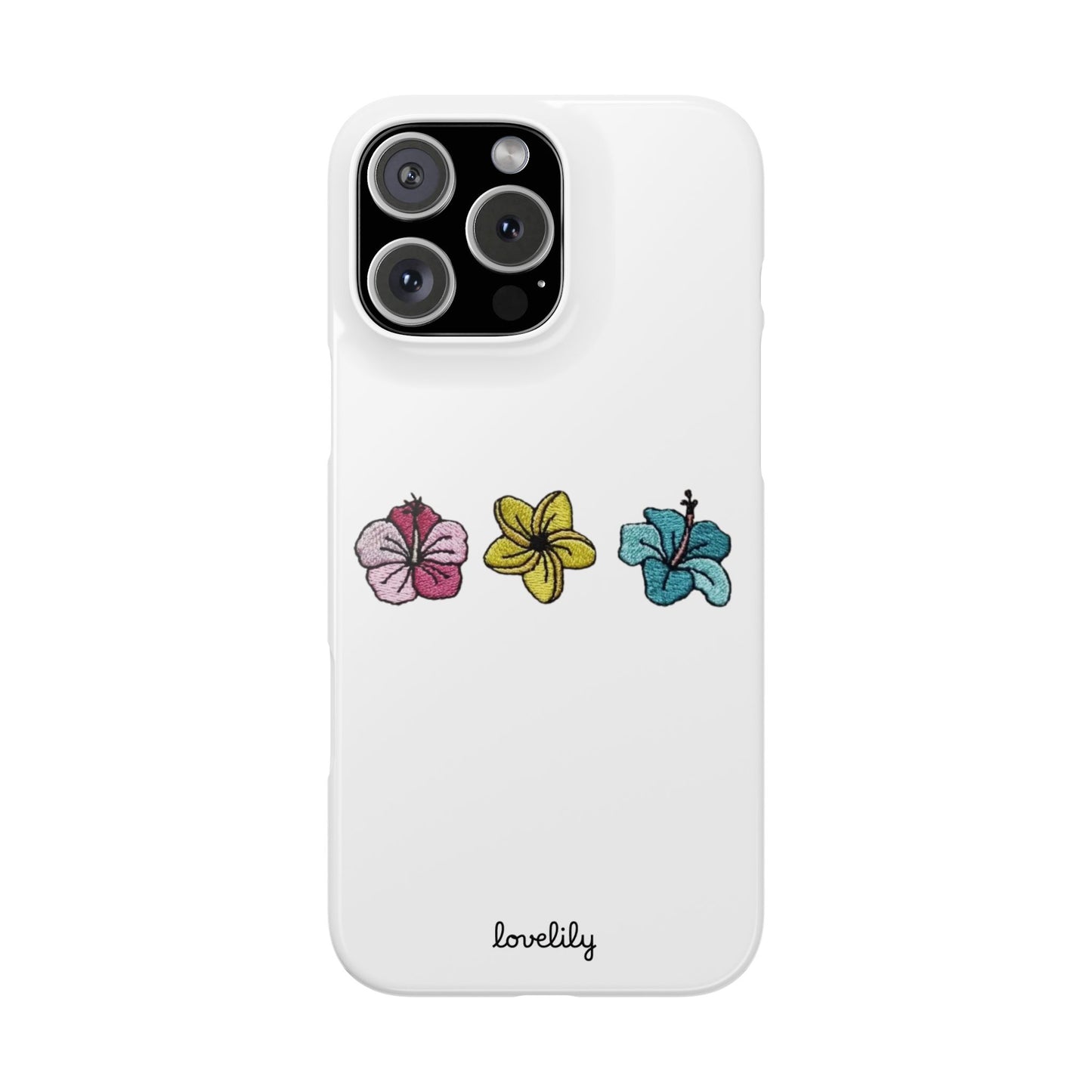 pink yellow blue slim phone case