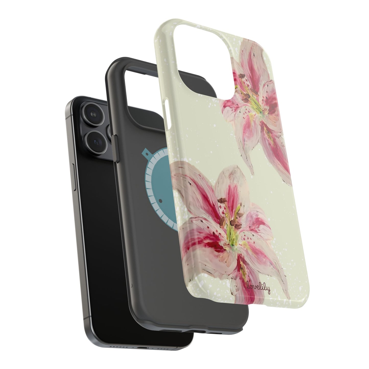 MAGSAFE acrylic lily stacked phone case