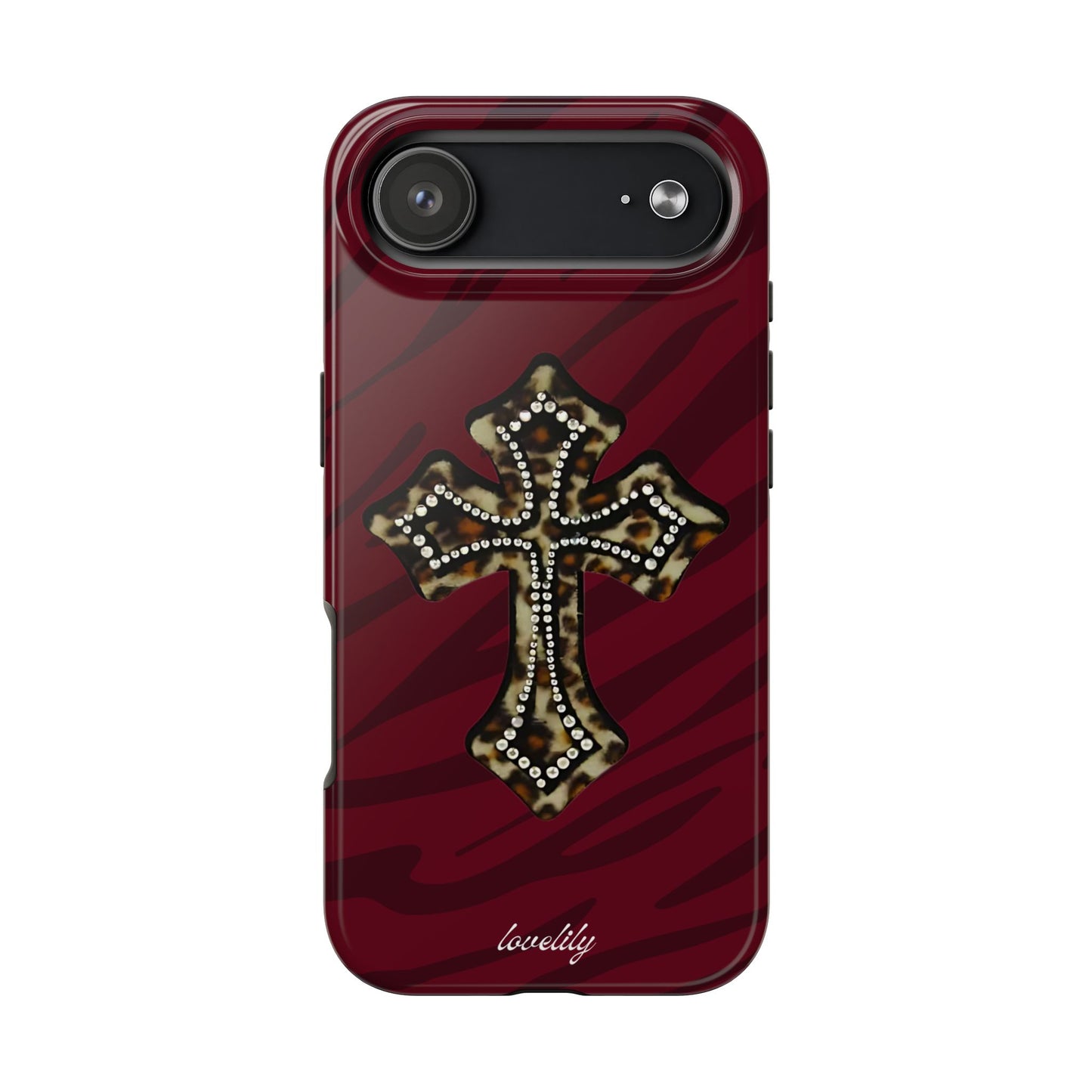 red cross stacked phone case