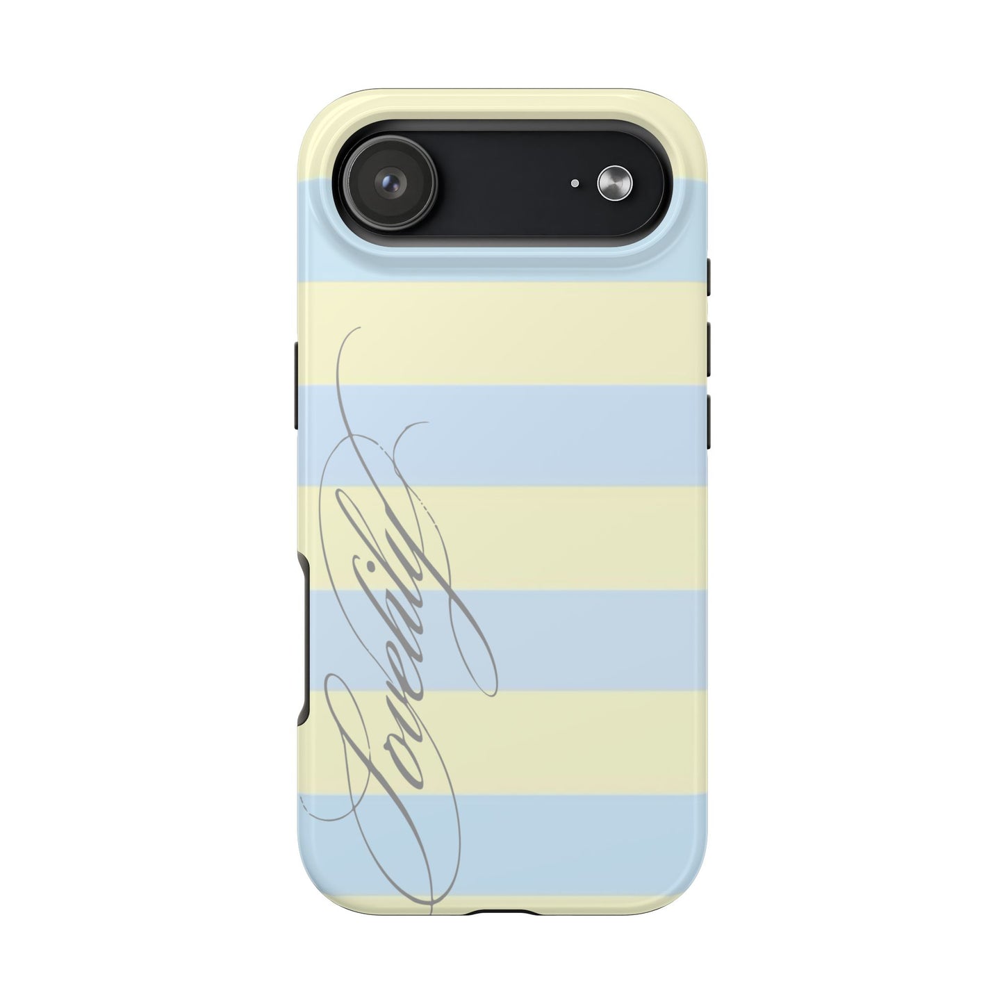 blue n yellow striped w/out flowers stacked phone case