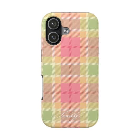 plaid colorful! stacked phone case