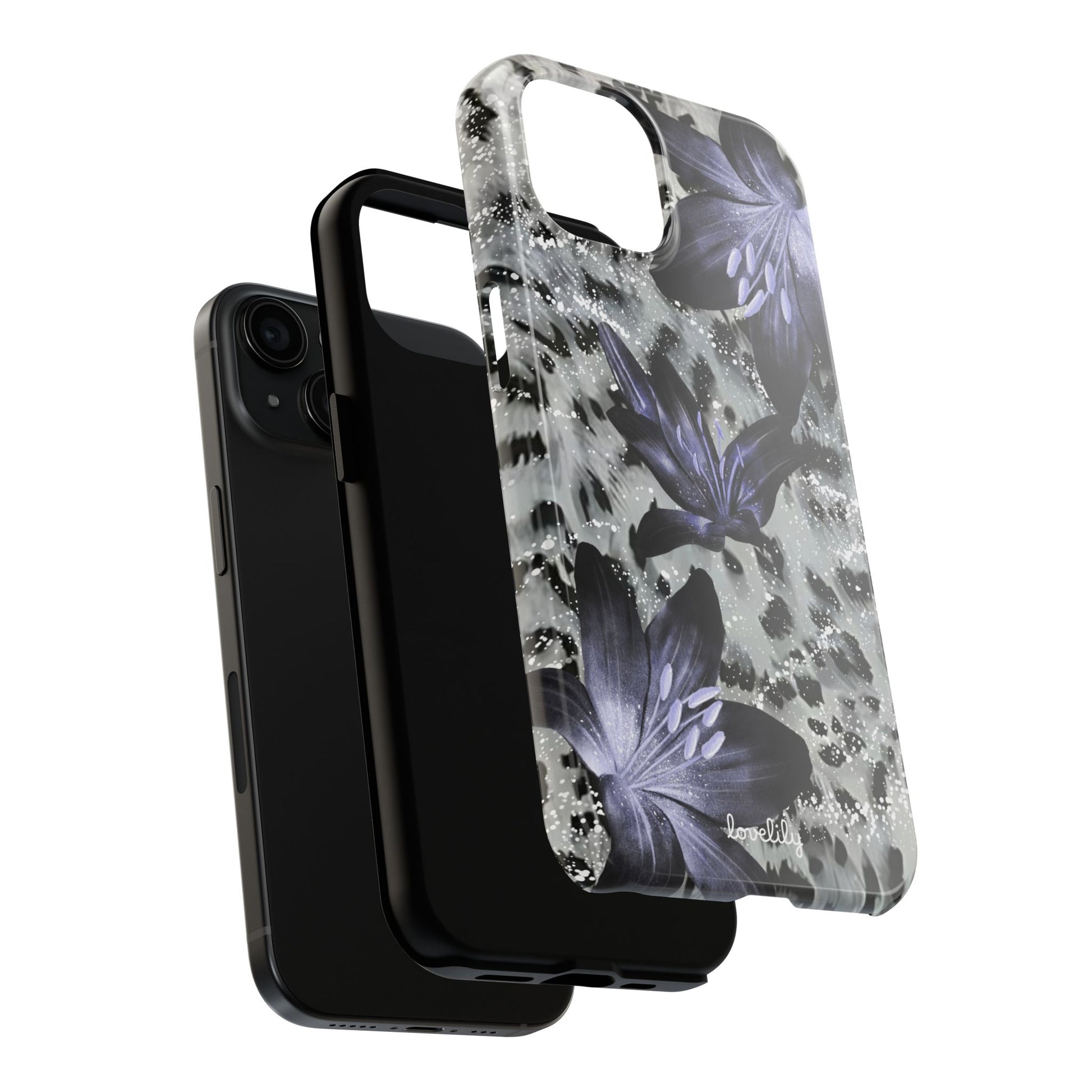 dark flowers stacked phone case – lovelilylittleshop dark flowers stacked phone case – lovelilylittleshop