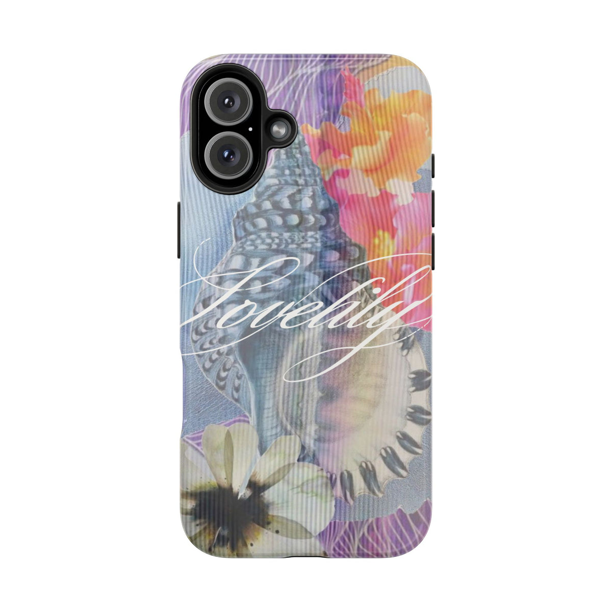 clear seashells ! stacked phone case