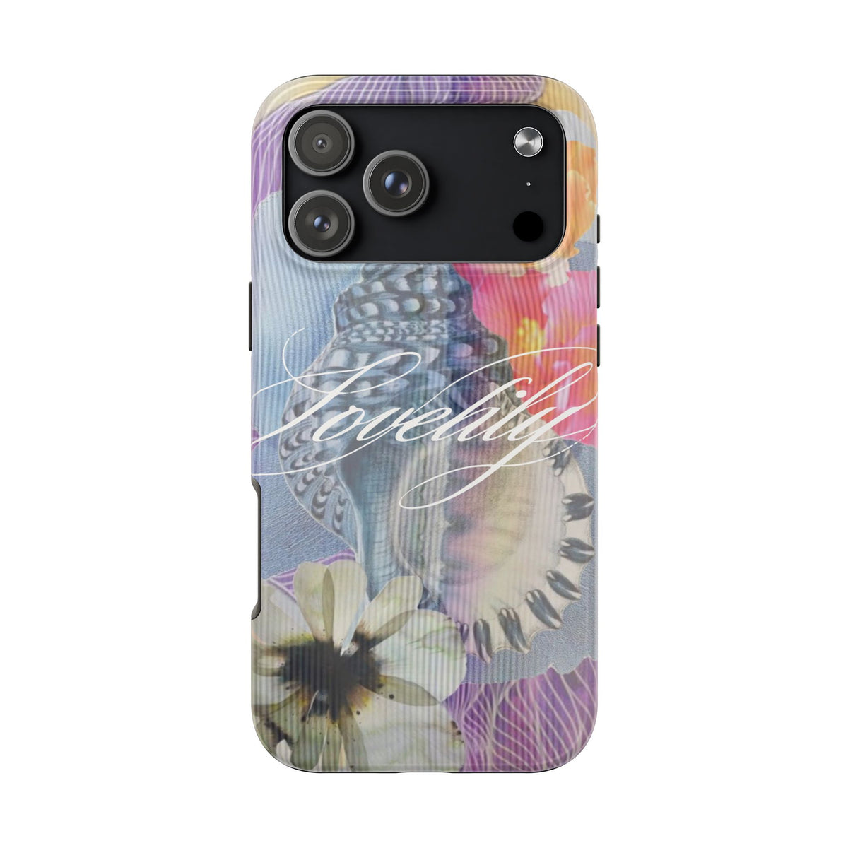 clear seashells ! stacked phone case