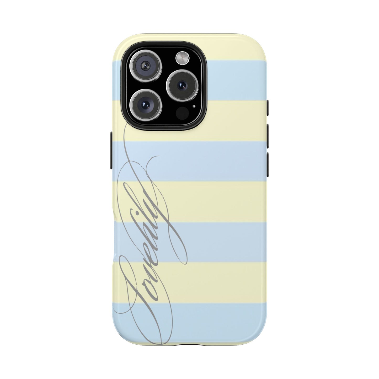blue n yellow striped w/out flowers stacked phone case