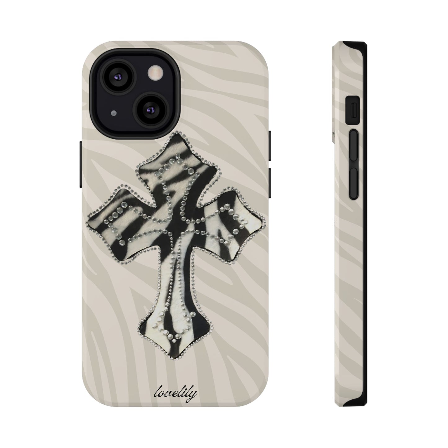 zebra cross stacked phone case