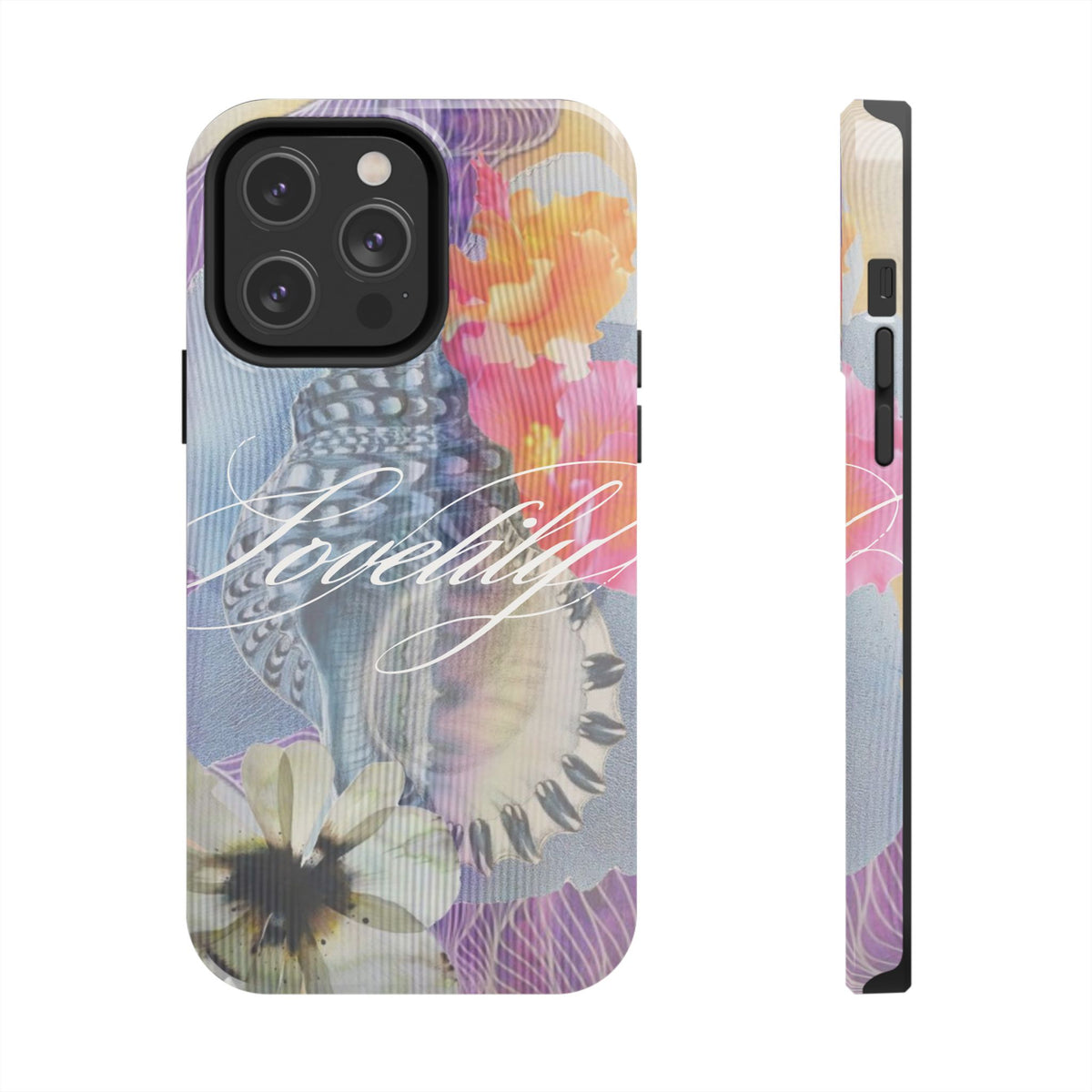 clear seashells ! stacked phone case