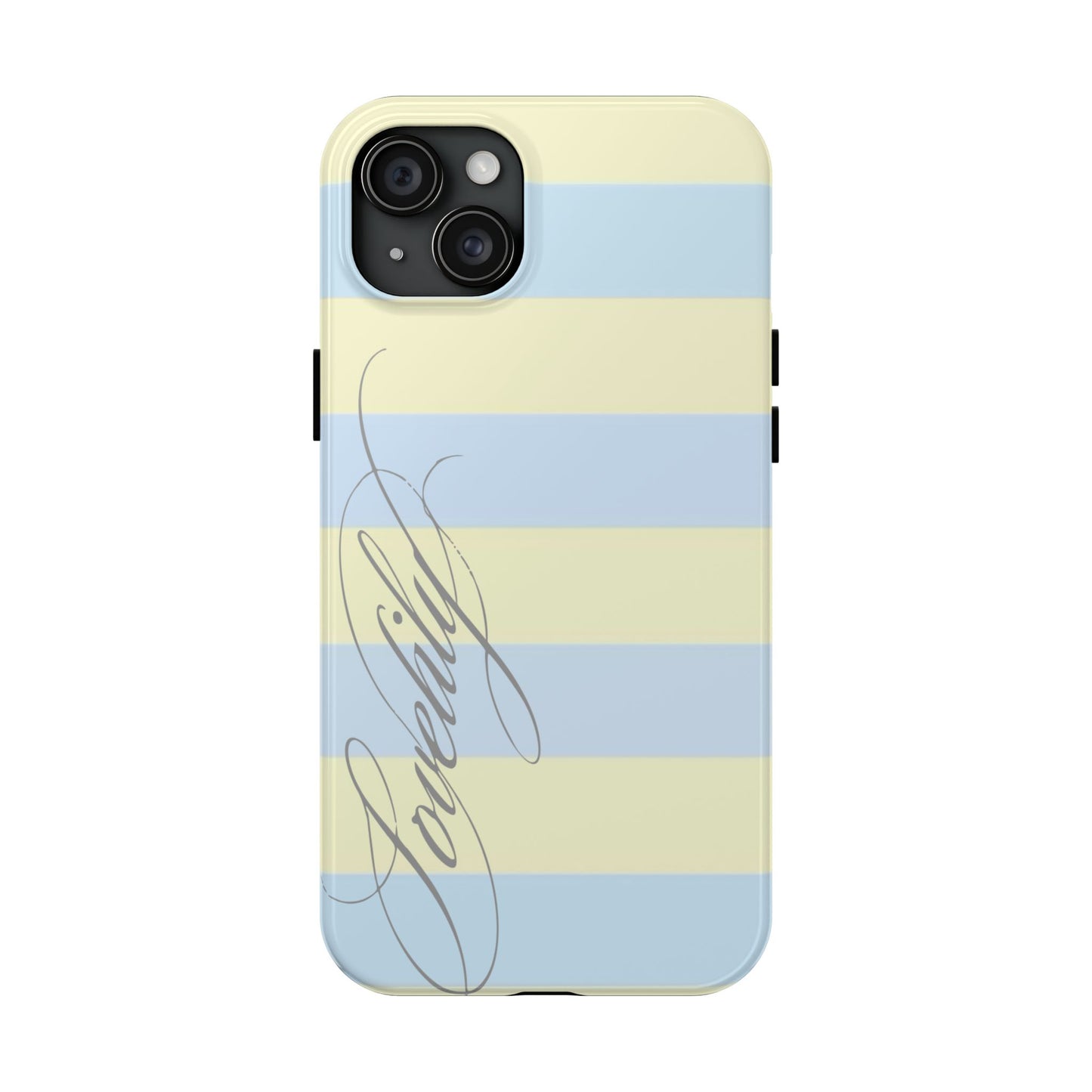 blue n yellow striped w/out flowers stacked phone case