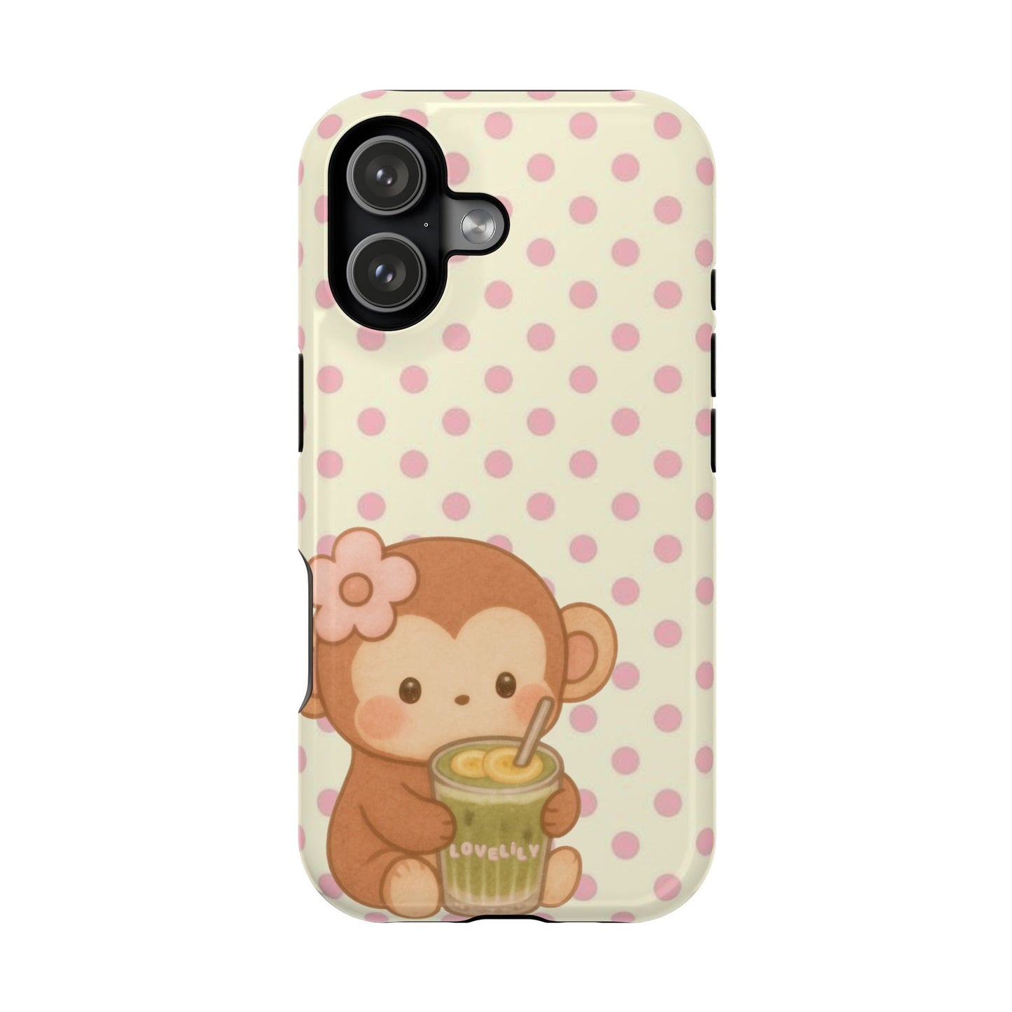 MAGSAFE banana matcha monkey! stacked phone case