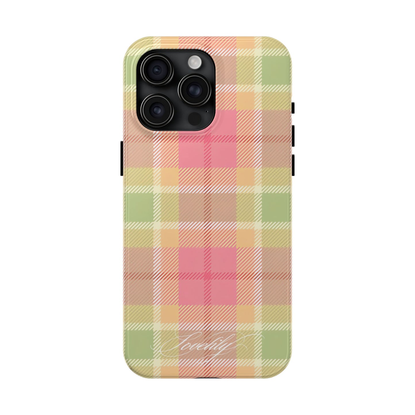 plaid colorful! stacked phone case