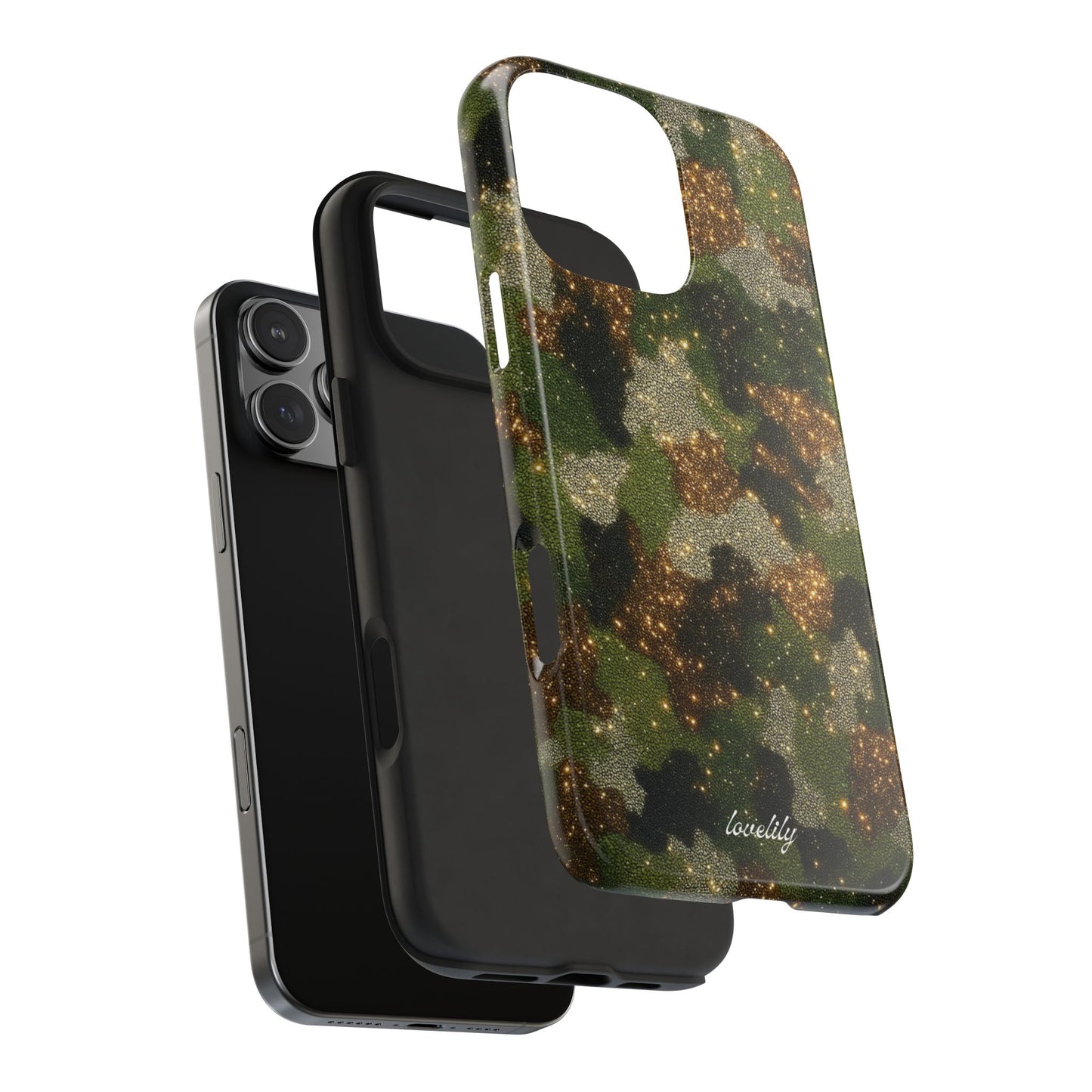 sparklie camo stacked phone case