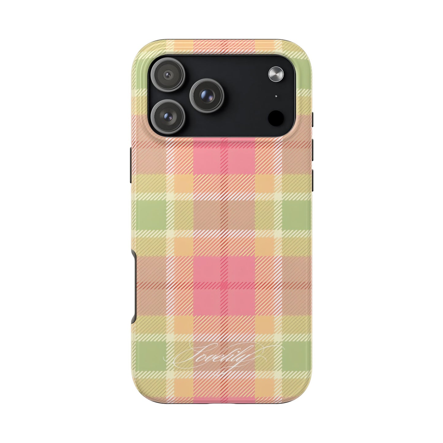 plaid colorful! stacked phone case