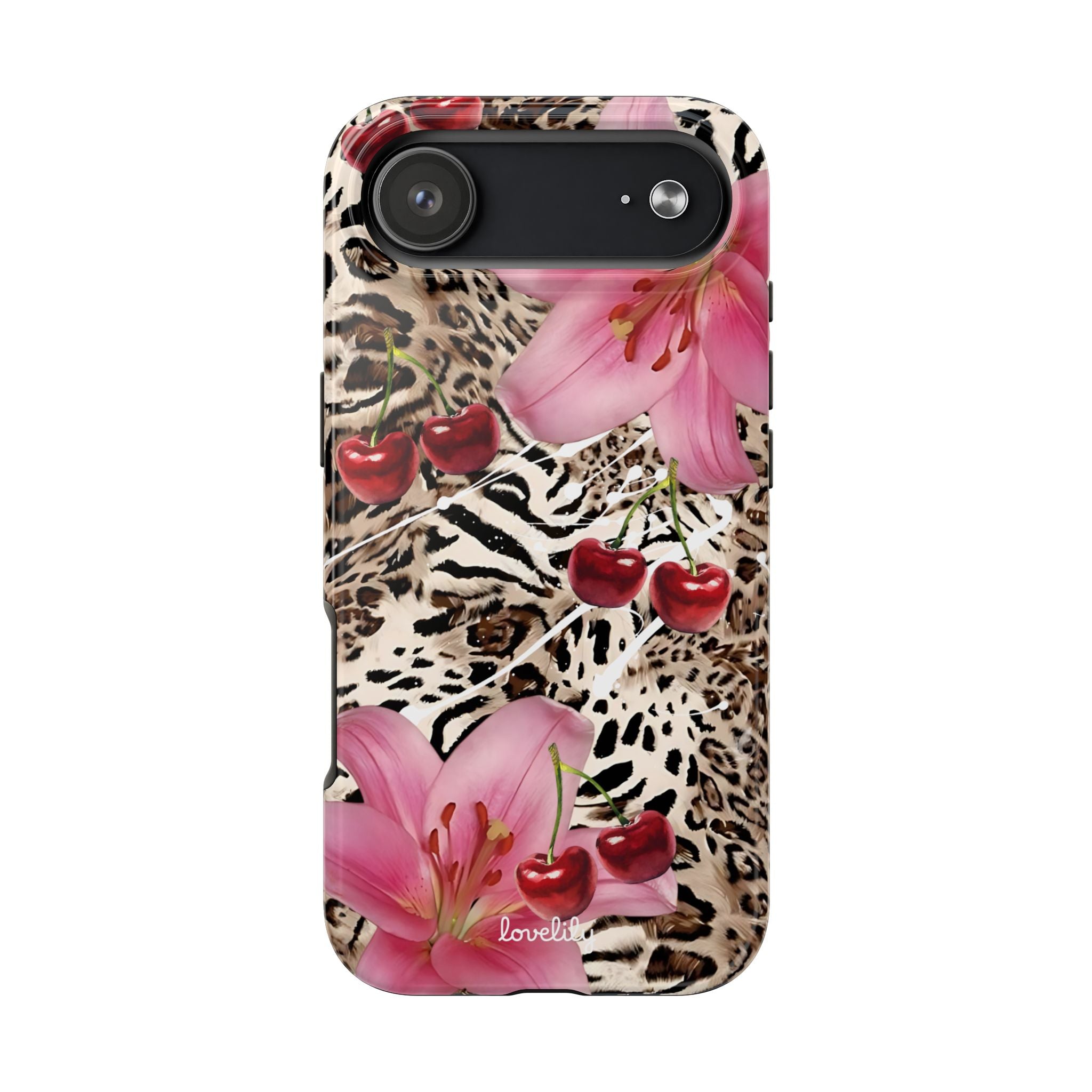 cherries n' lillies stacked phone case – lovelilylittleshop
