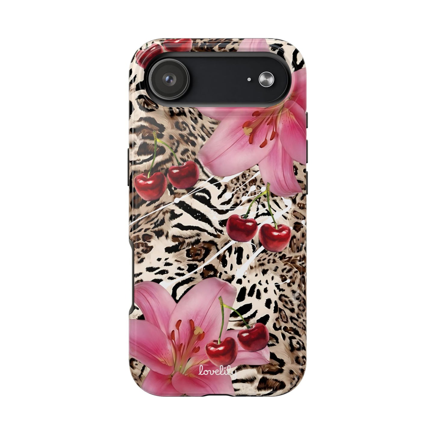 cherries n' lillies stacked phone case