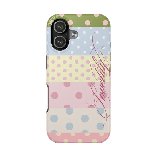 polka dot pattern! stacked phone case