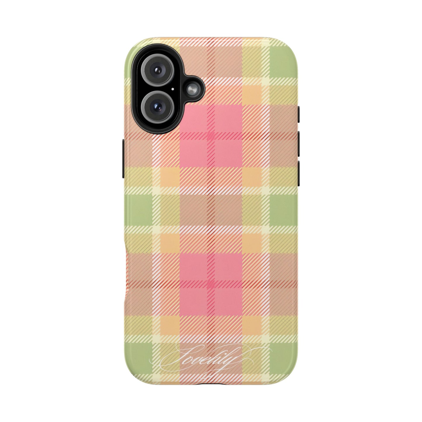 plaid colorful! stacked phone case
