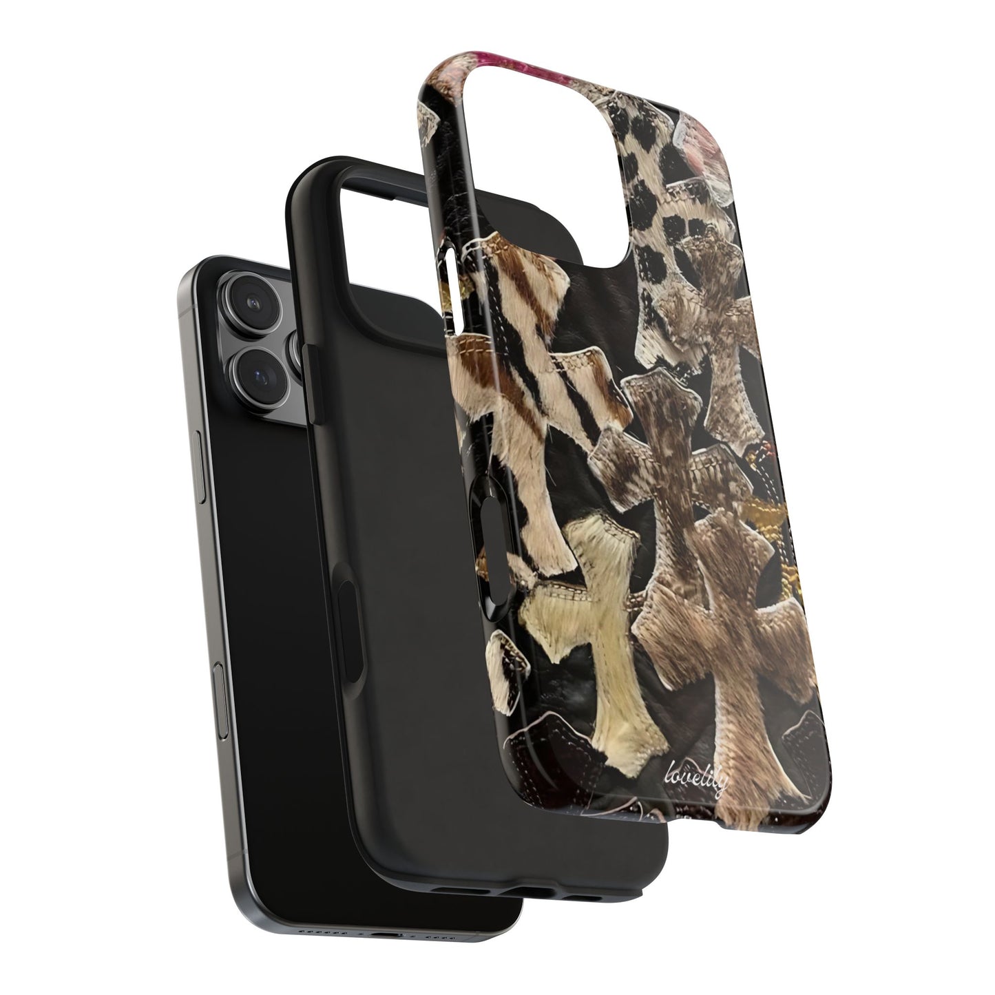 furrr crosses stacked phone case