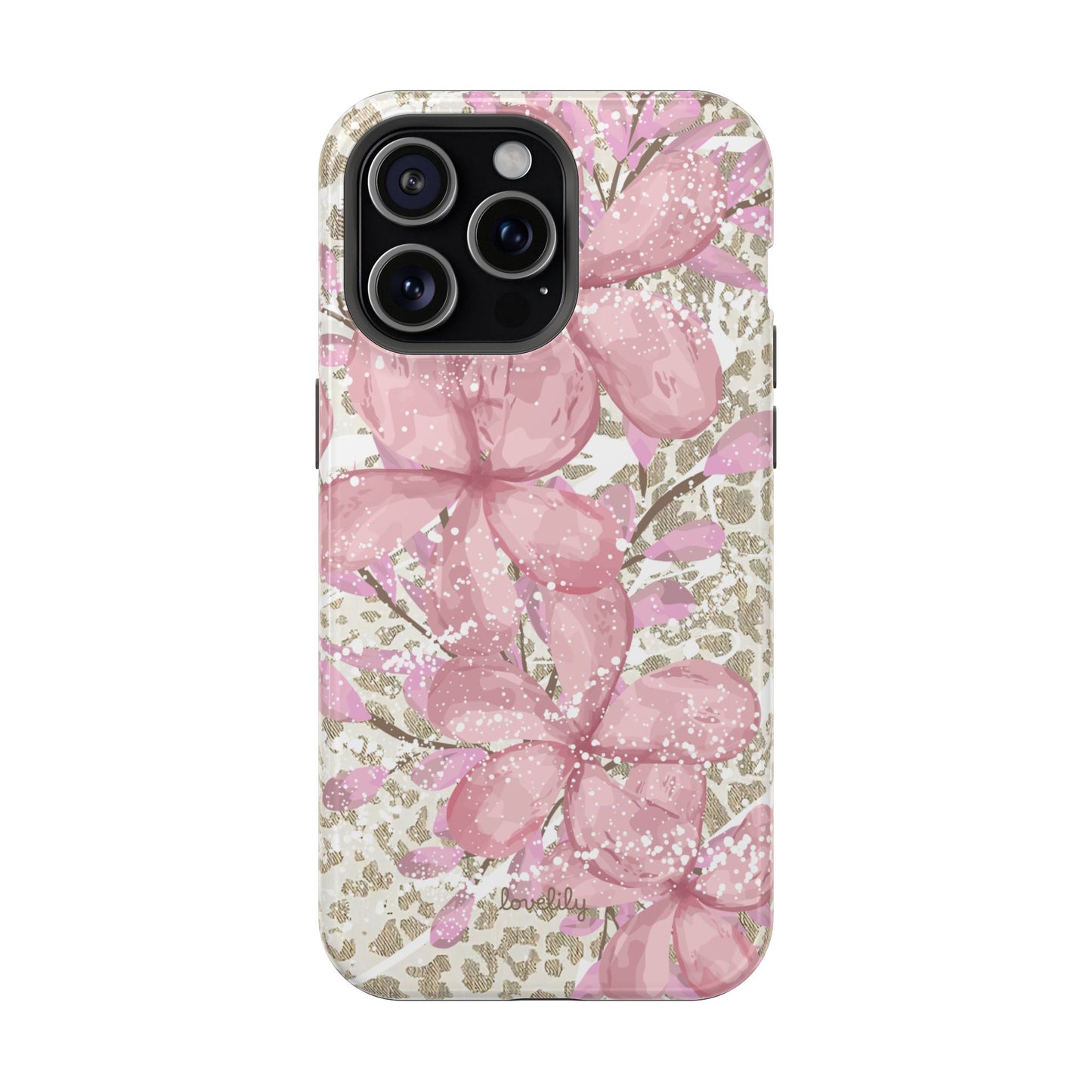 MAGSAFE plumeria bliss stacked phone case