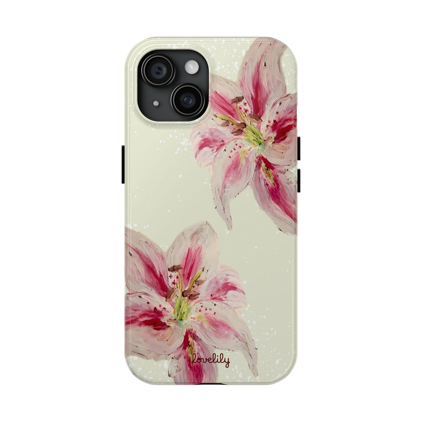 acrylic lily stacked phone case
