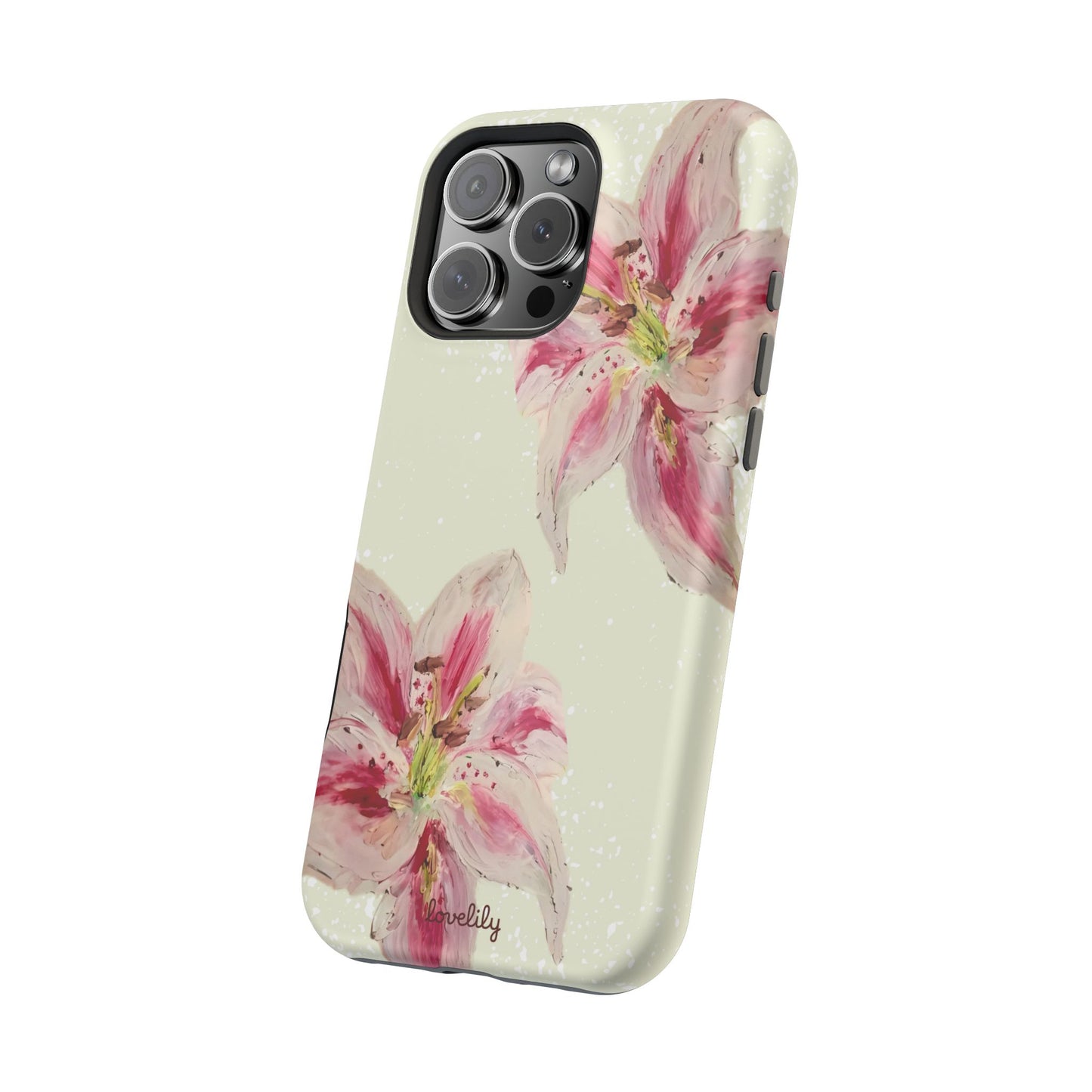 MAGSAFE acrylic lily stacked phone case