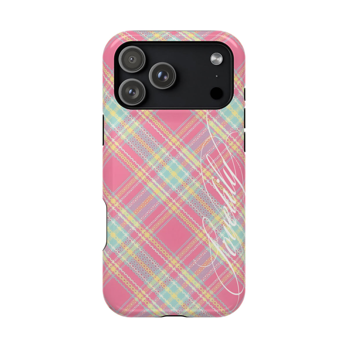 MAGSAFE plaid colorful! stacked phone case