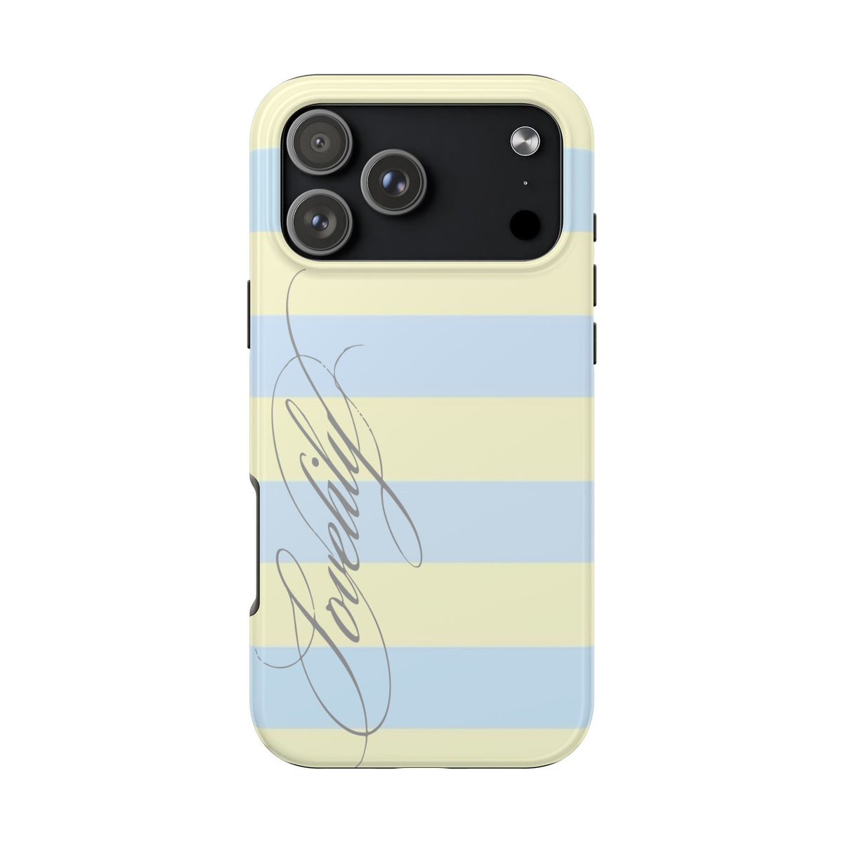 blue n yellow striped w/out flowers stacked phone case