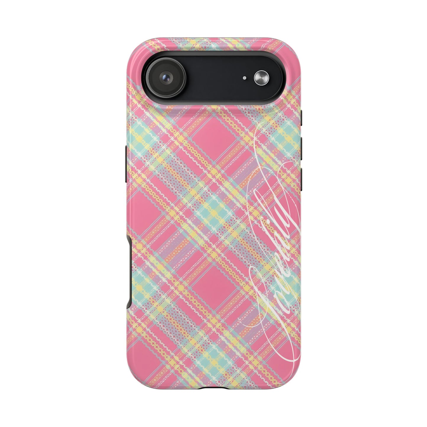 plaid colorful! stacked phone case