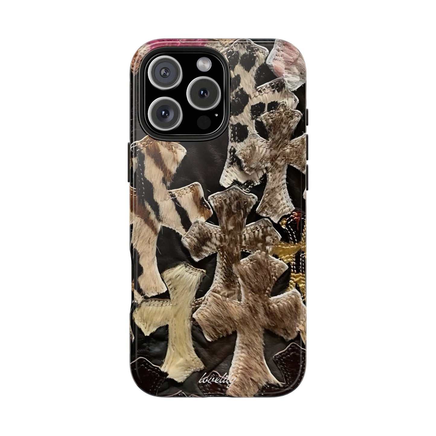 furrr crosses stacked phone case