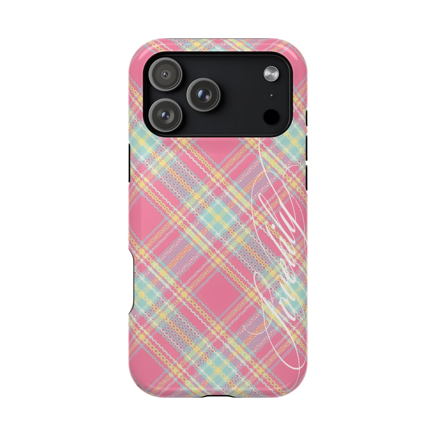 MAGSAFE plaid colorful! stacked phone case