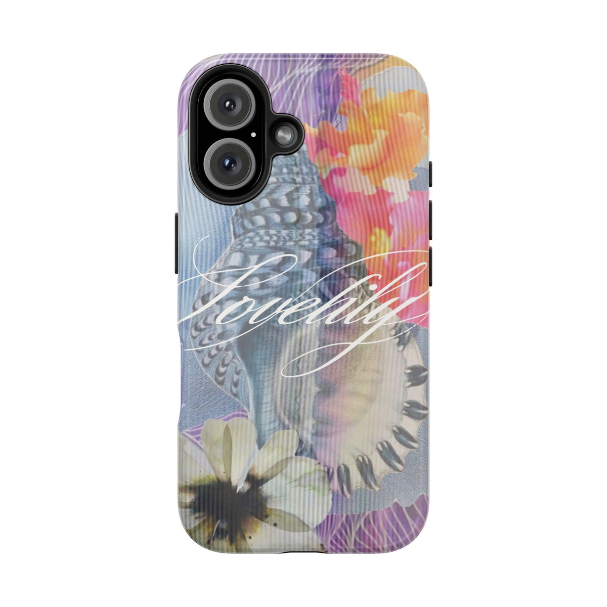 clear seashells ! stacked phone case