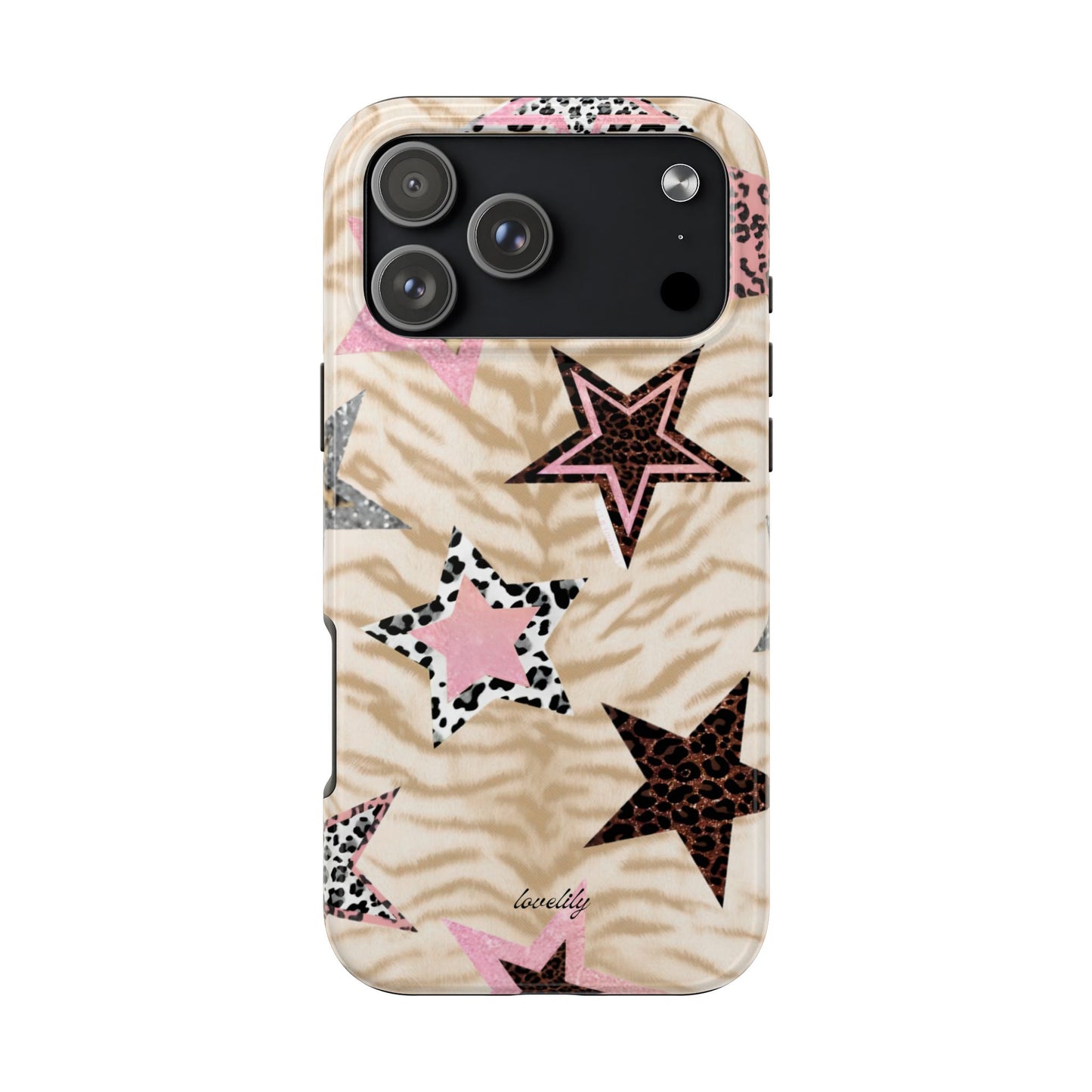 pink stars *** stacked phone case