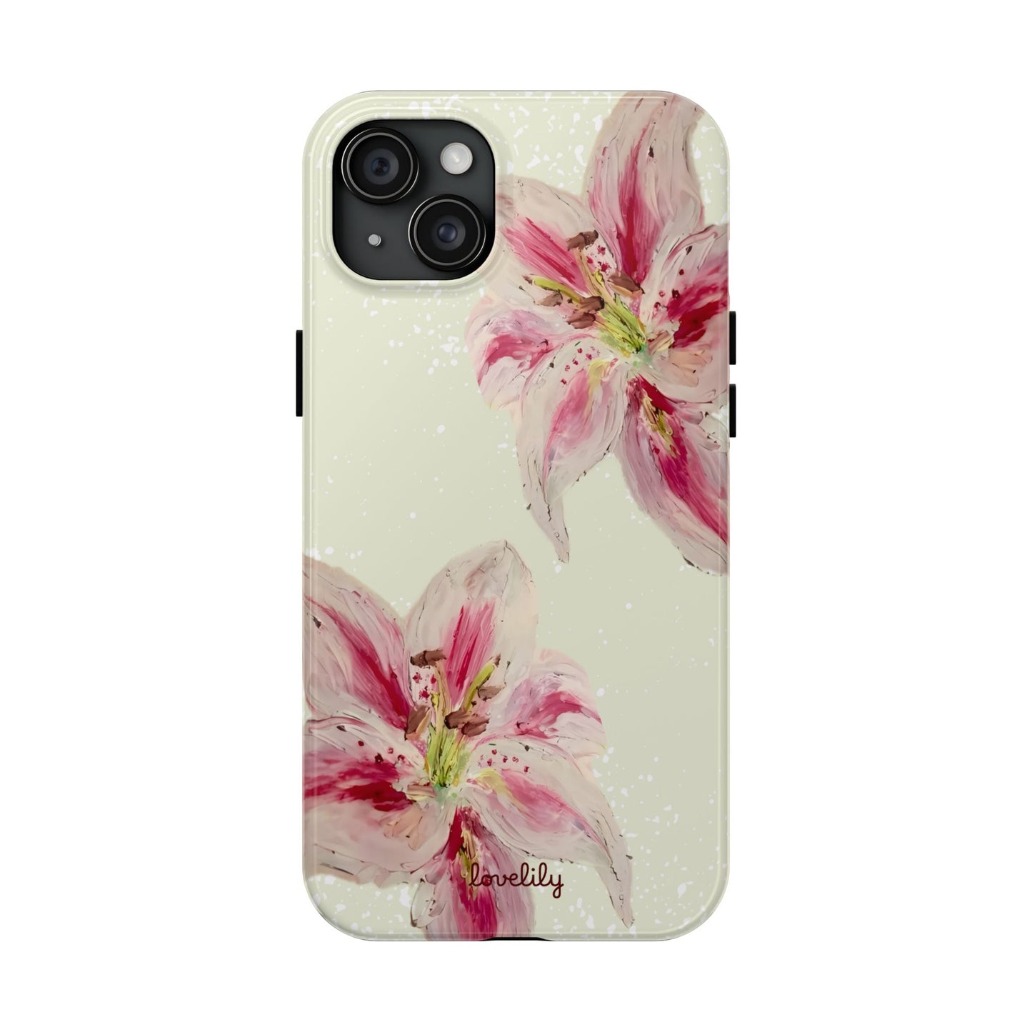 acrylic lily stacked phone case