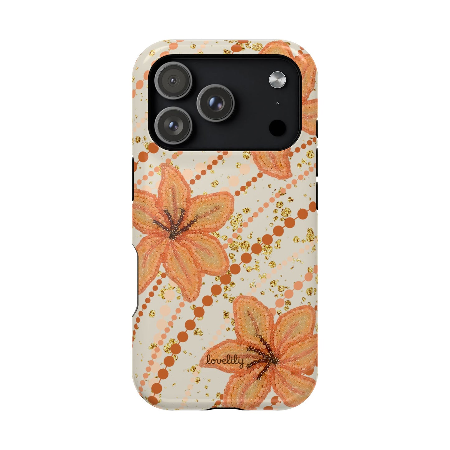 MAGSAFE beaded lily stacked phone case