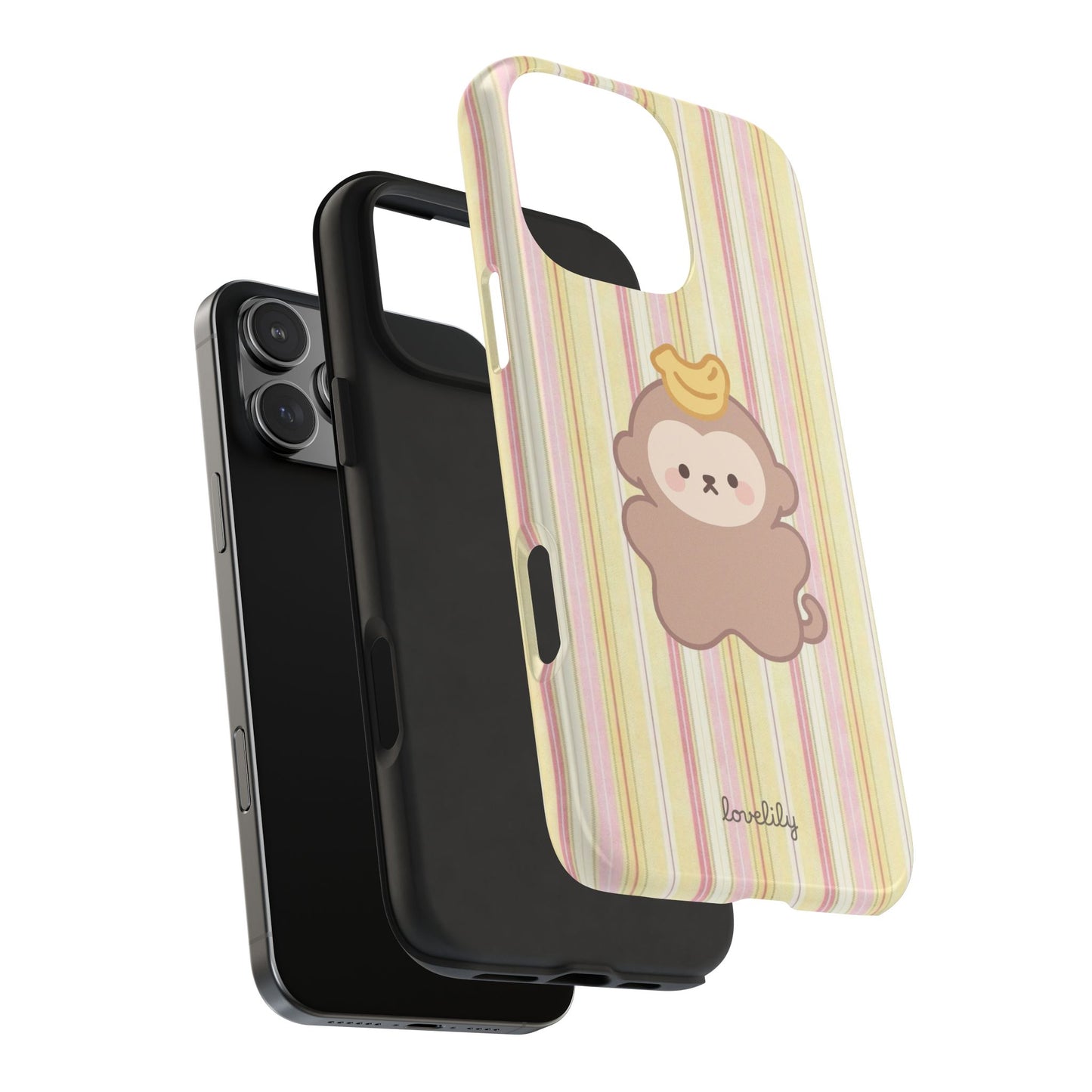 lil monkey stacked phone case