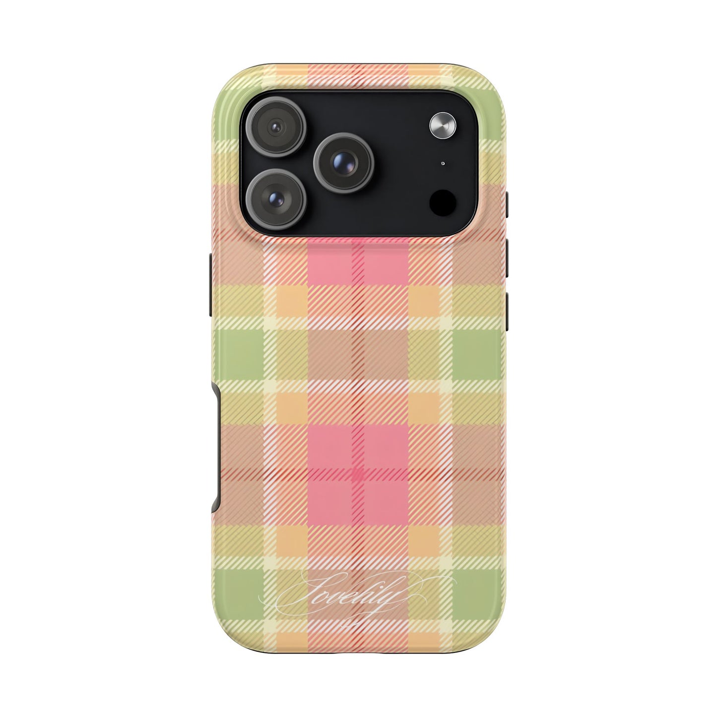 plaid colorful! stacked phone case